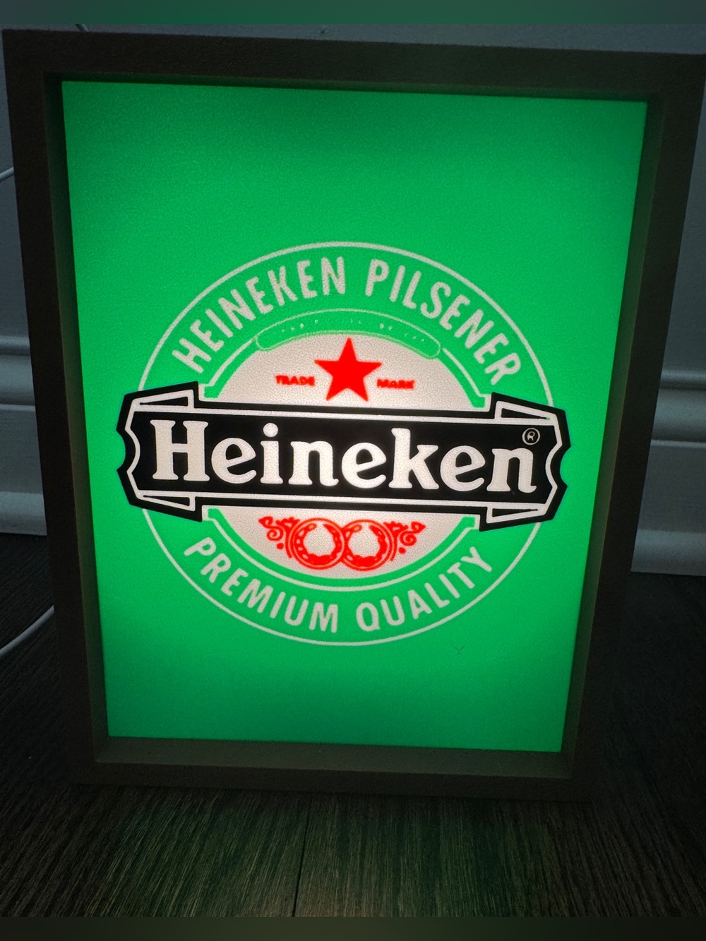 HEINEKEN • Interchangeable Front Plate Lightbox • 3D Printed Mount or Display